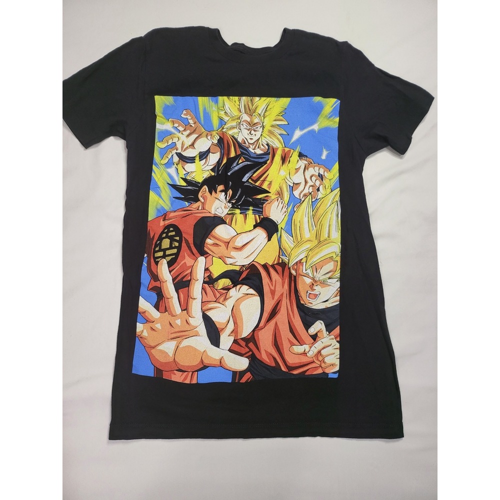 Dragon Ball Z Goku Super Saiyan Graphic T Mens Small Black Anime Funimation